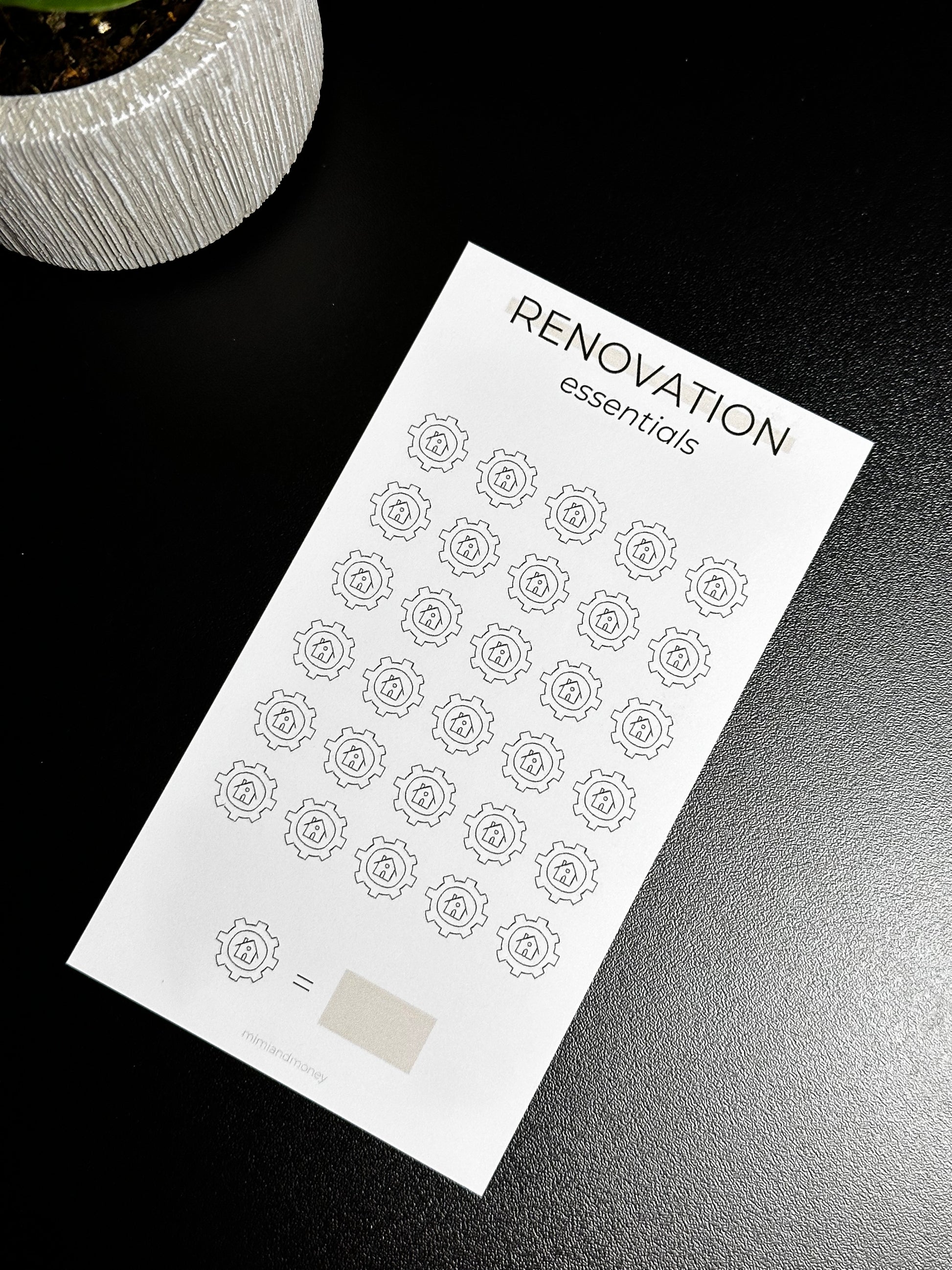 Renovierung Sparchallenge