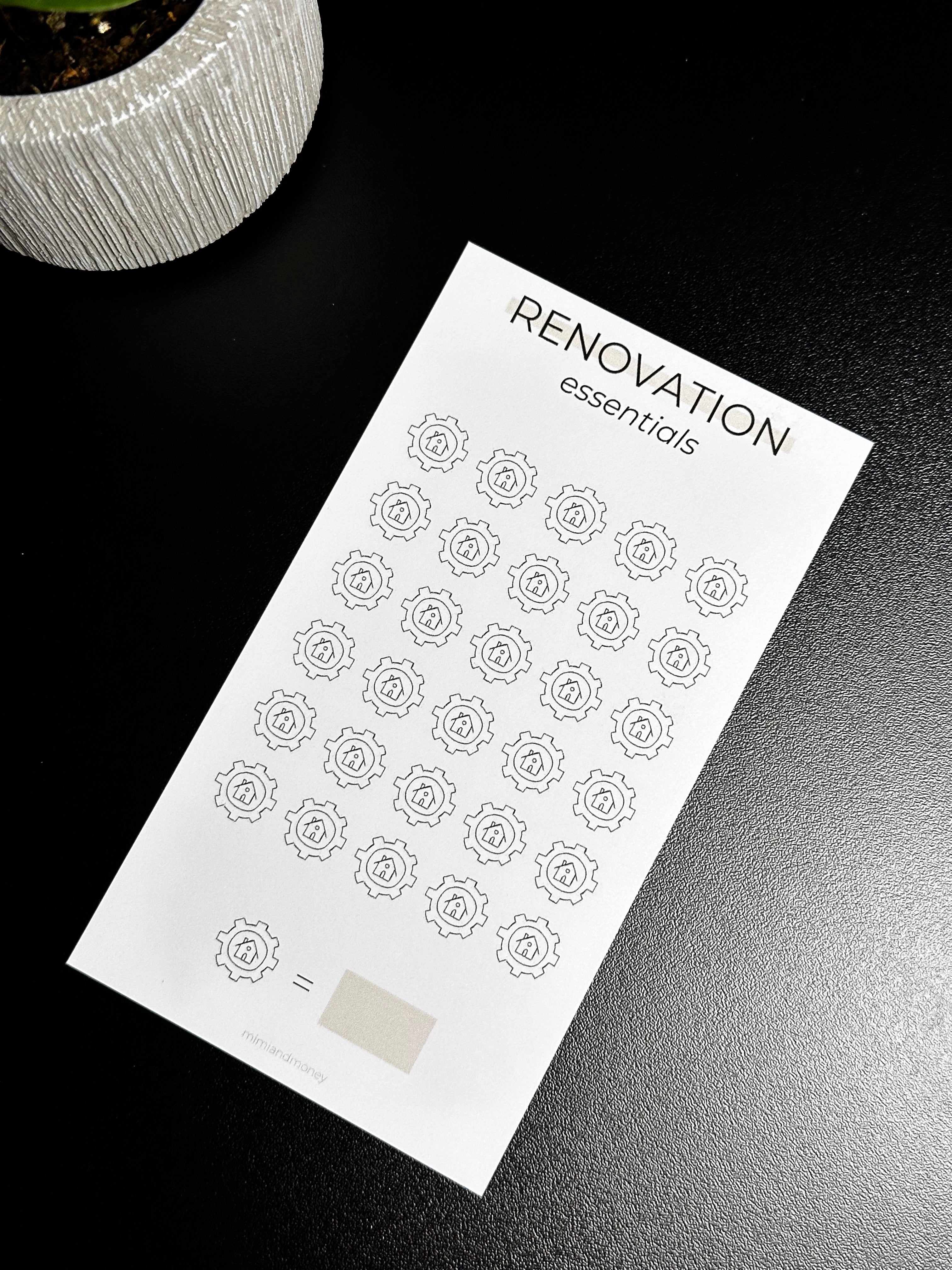 Renovierung Sparchallenge
