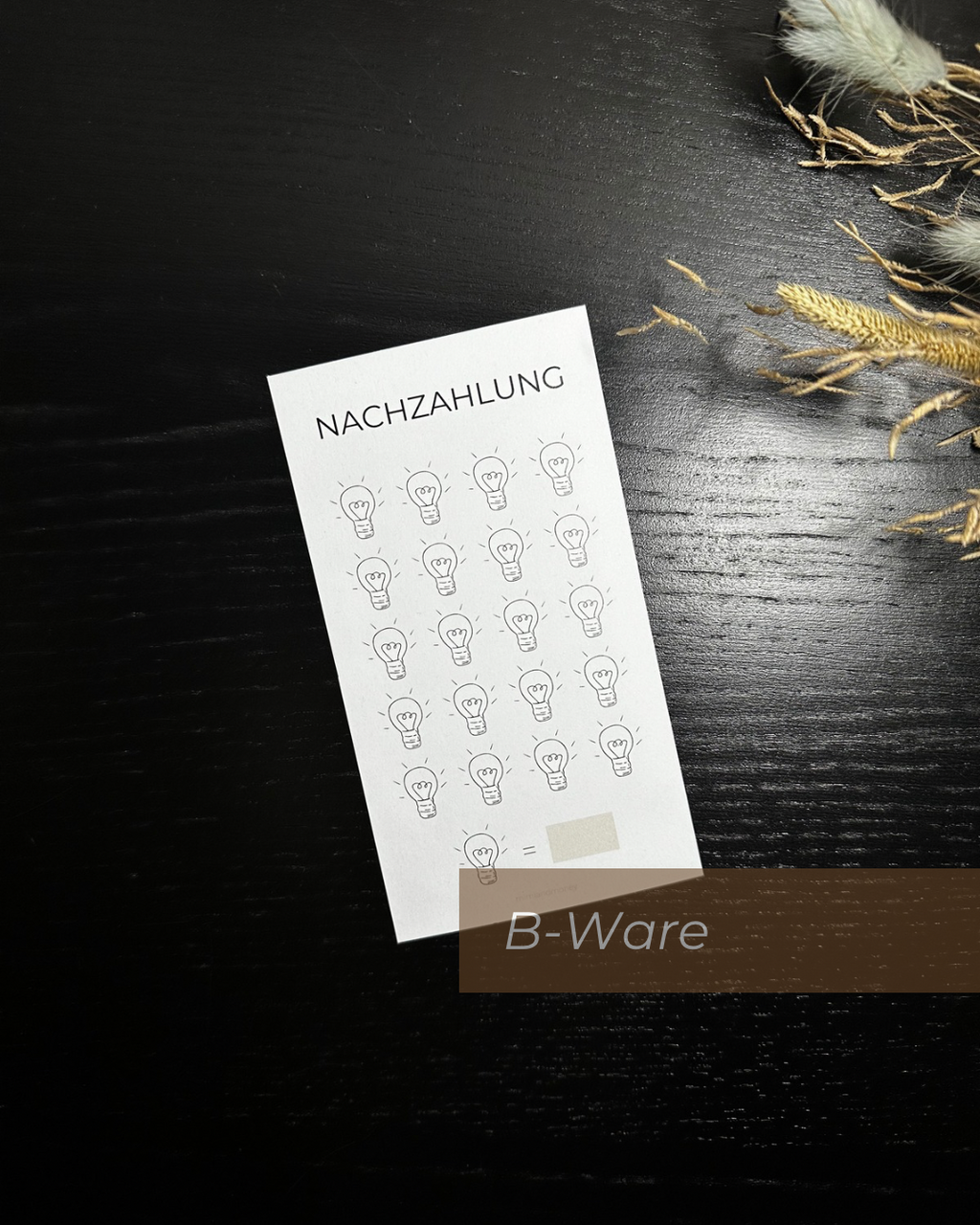 B-Ware Nachzahlung Sparchallenge