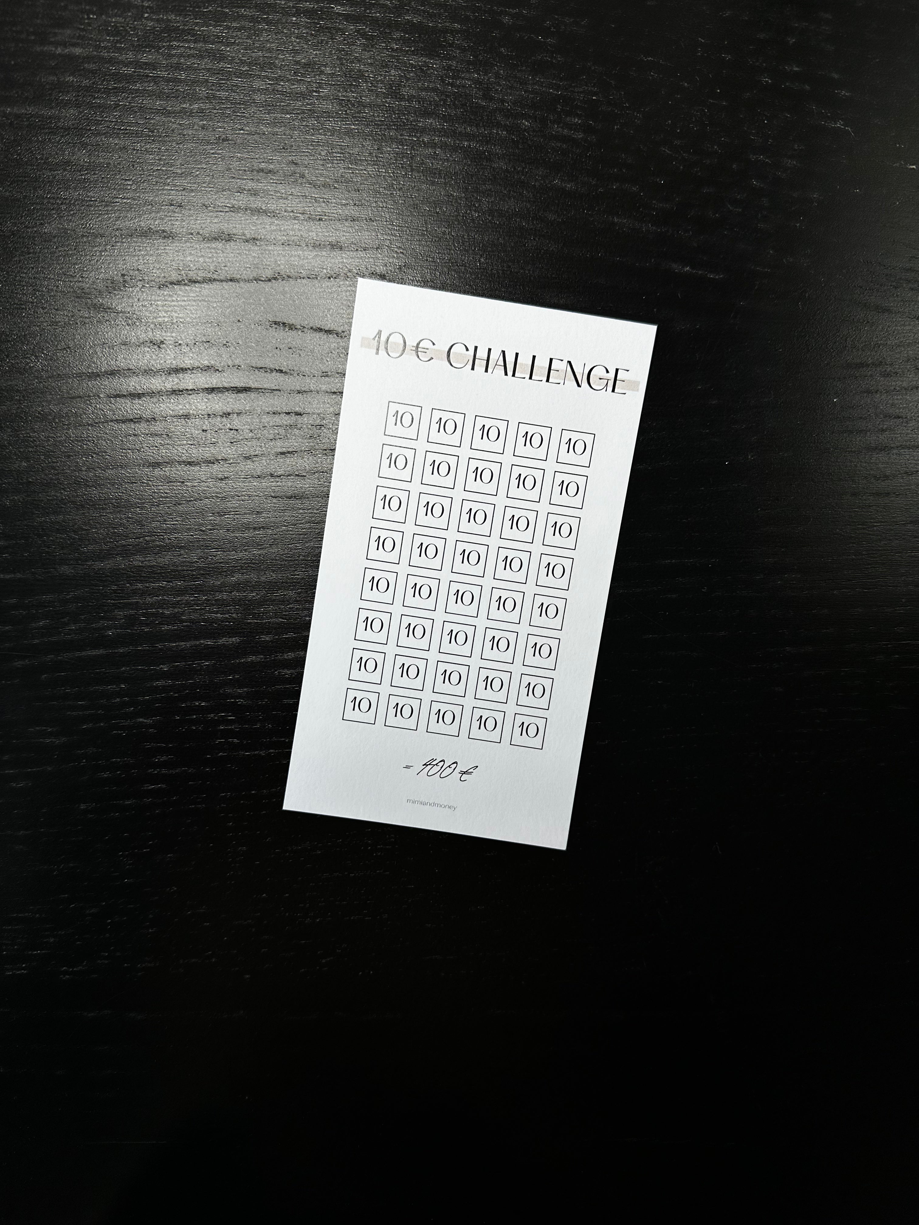 B-Ware 10 Euro Sparchallenge