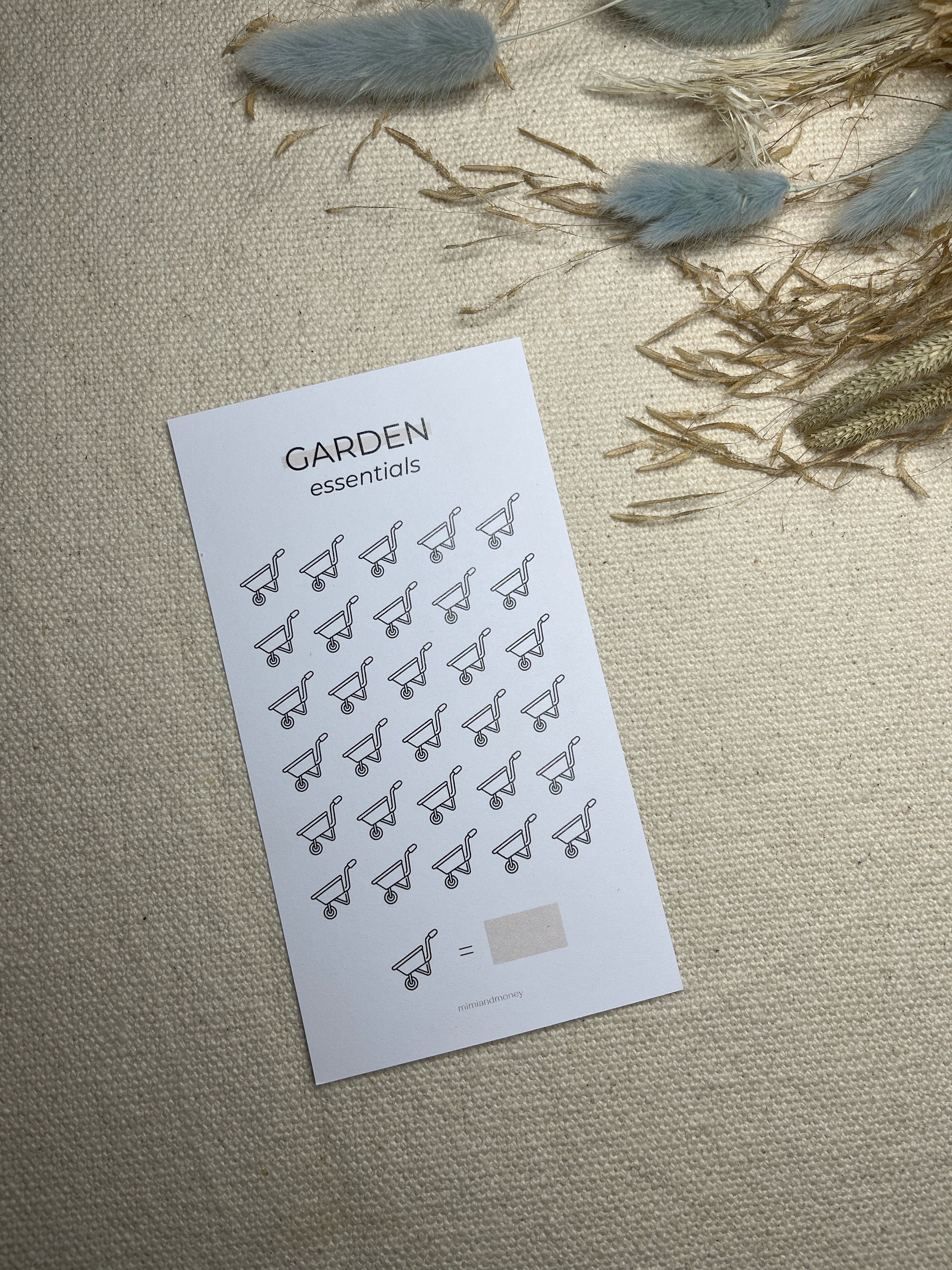 Garten Sparchallenge / Budgetplan / Geld sparen / Budgetspiel / Budgetchallenge