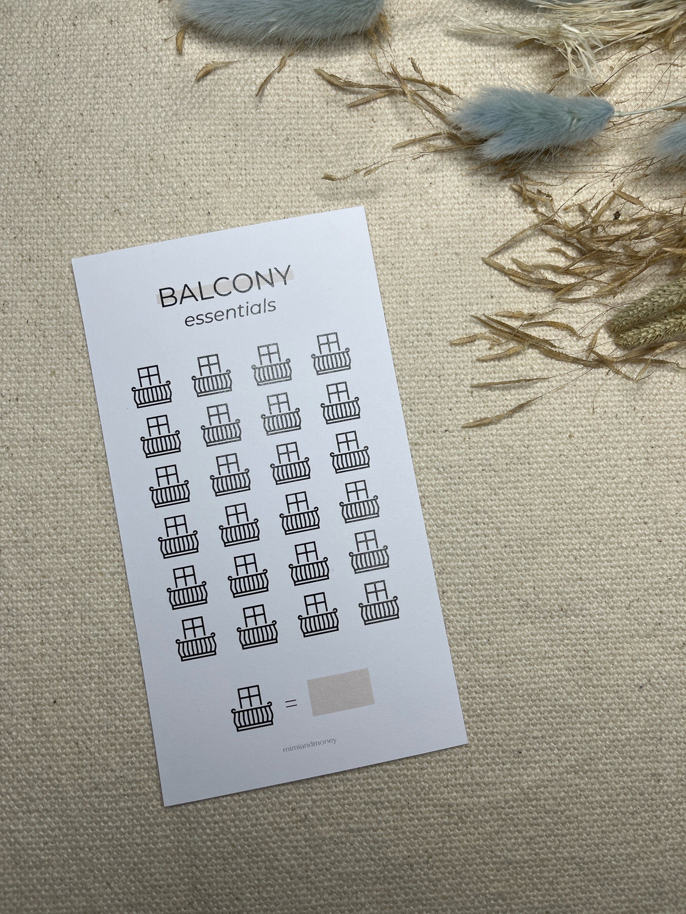 Balkon Sparchallenge / Budgetplan / Geld sparen / Budgetspiel / Budgetchallenge