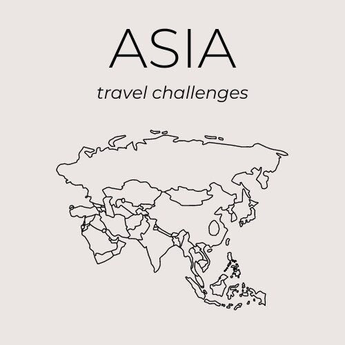 Asien Städte Sparchallenges / A6 / Budgetplan / Geld sparen / Budgetspiel / Budgetchallenge