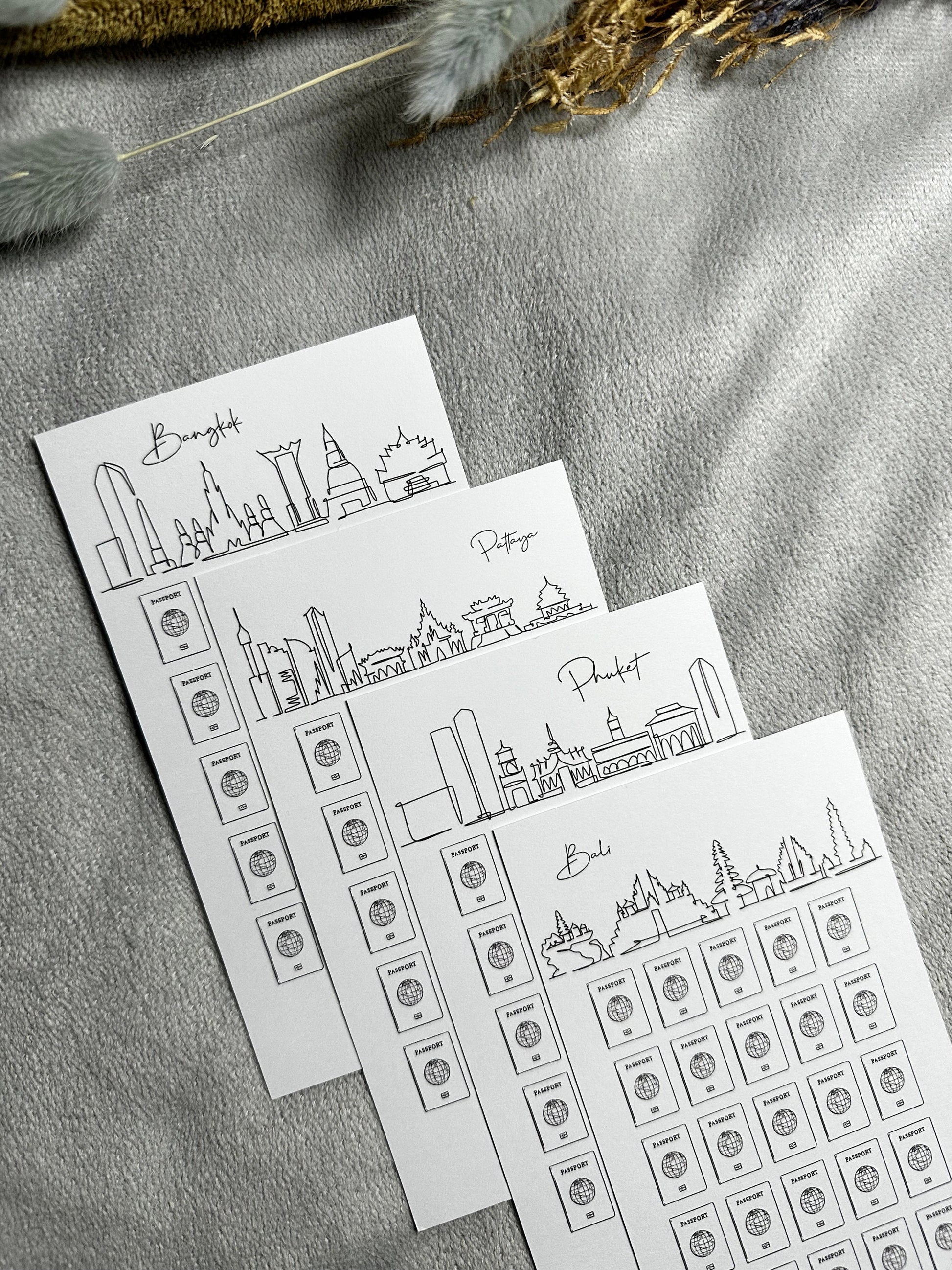 Asien Städte Sparchallenges / A6 / Budgetplan / Geld sparen / Budgetspiel / Budgetchallenge
